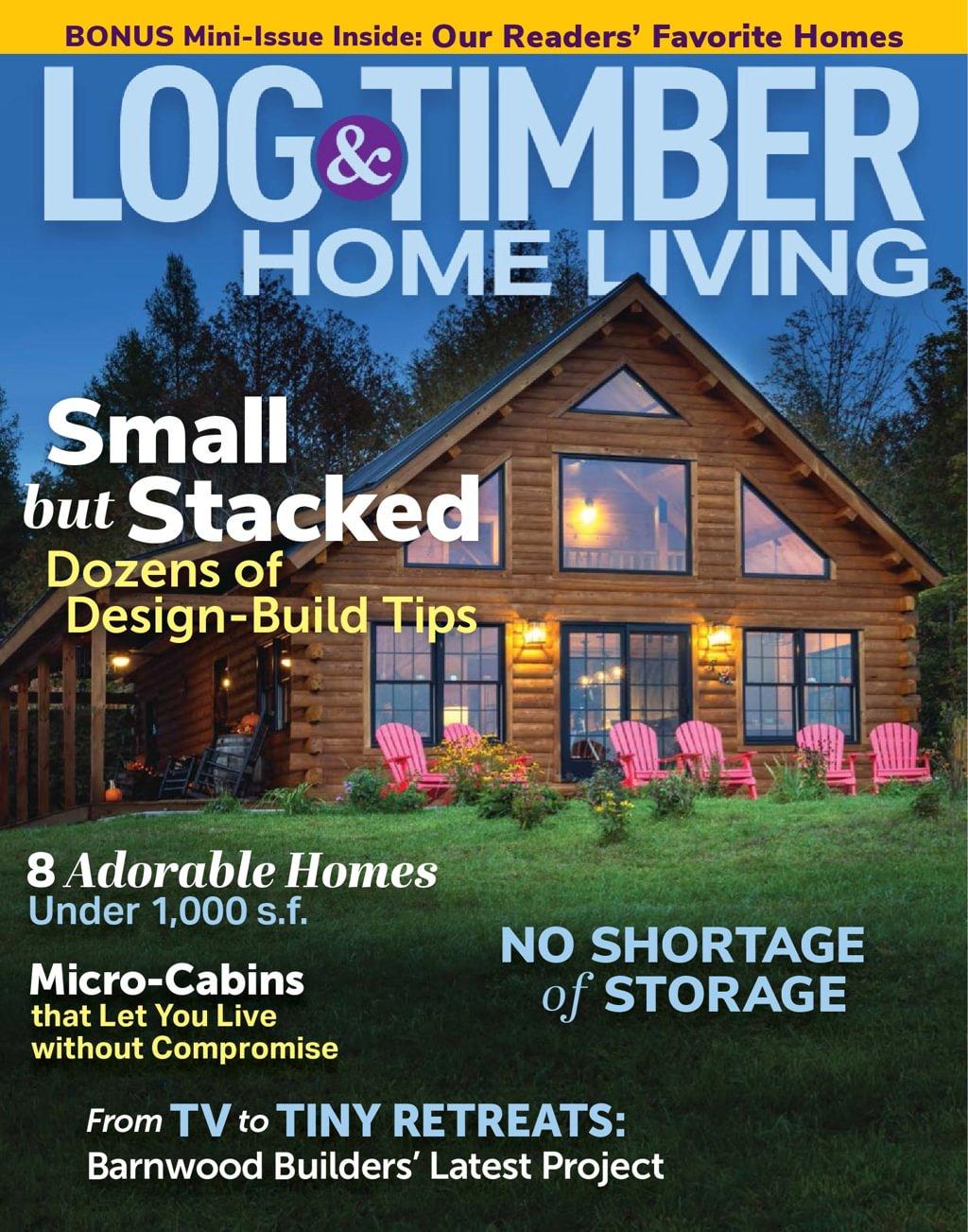 Log And Timber Home Living Magazine January 1st, 2026 Issue Cover