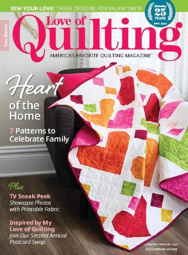 Fon's & Porter's Love Of Quilting Magazine January 1st, 2024 Issue Cover