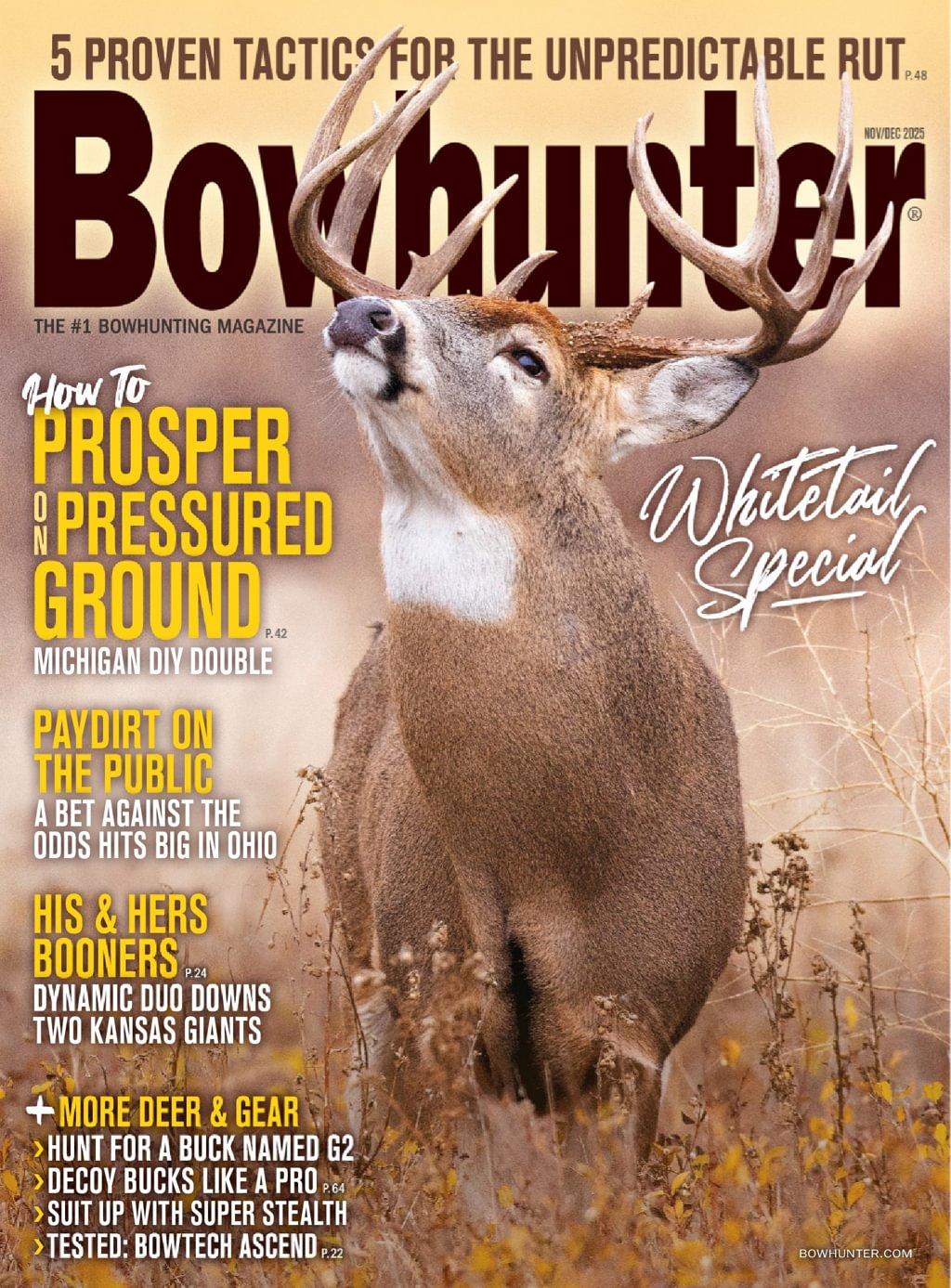 Bowhunter Magazine November 1st, 2025 Issue Cover