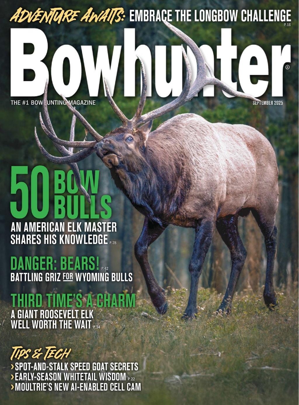 Bowhunter Magazine September 1st, 2025 Issue Cover
