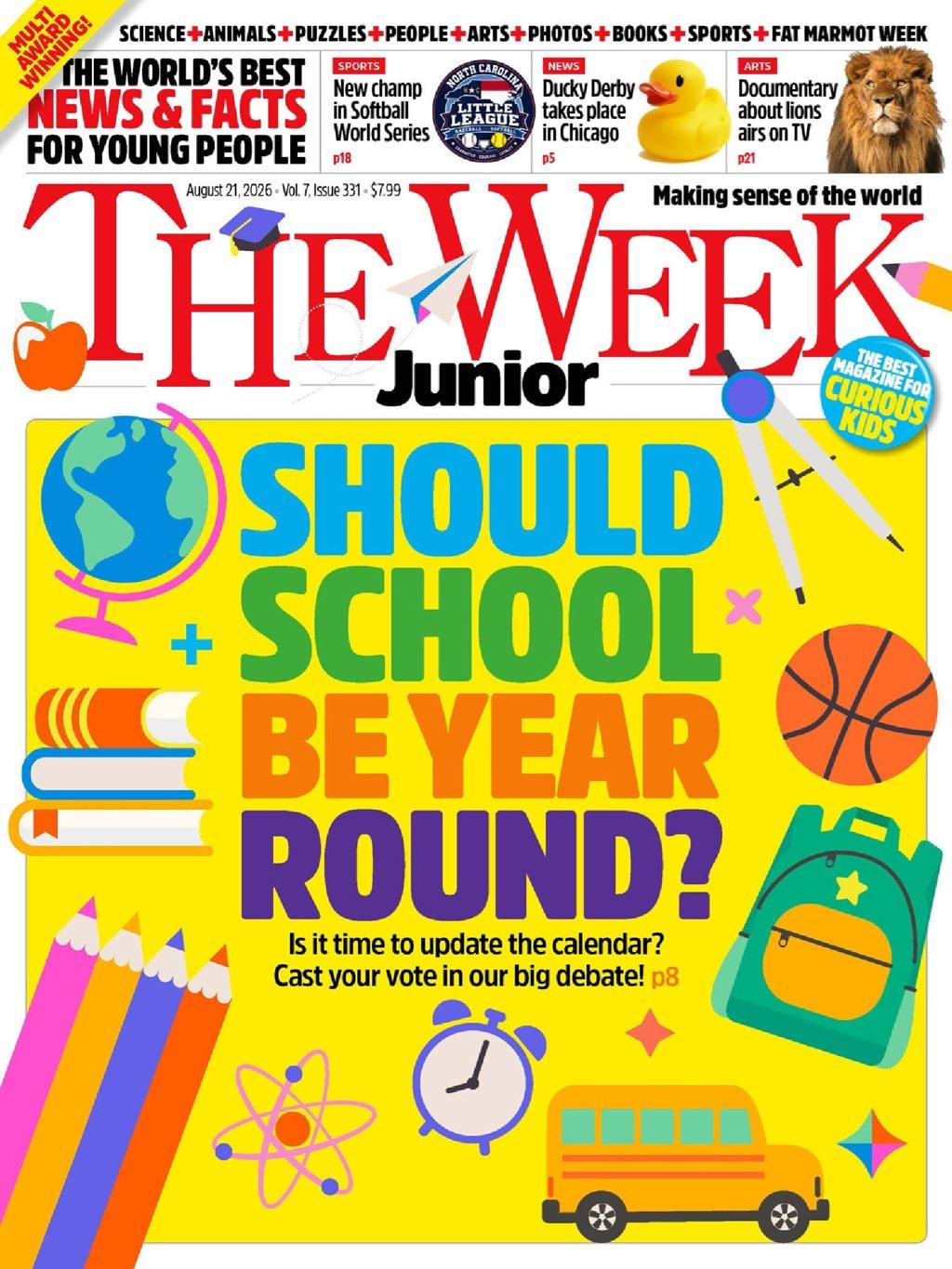 The Week Junior Print & Digital August 21st, 2026 Issue Cover