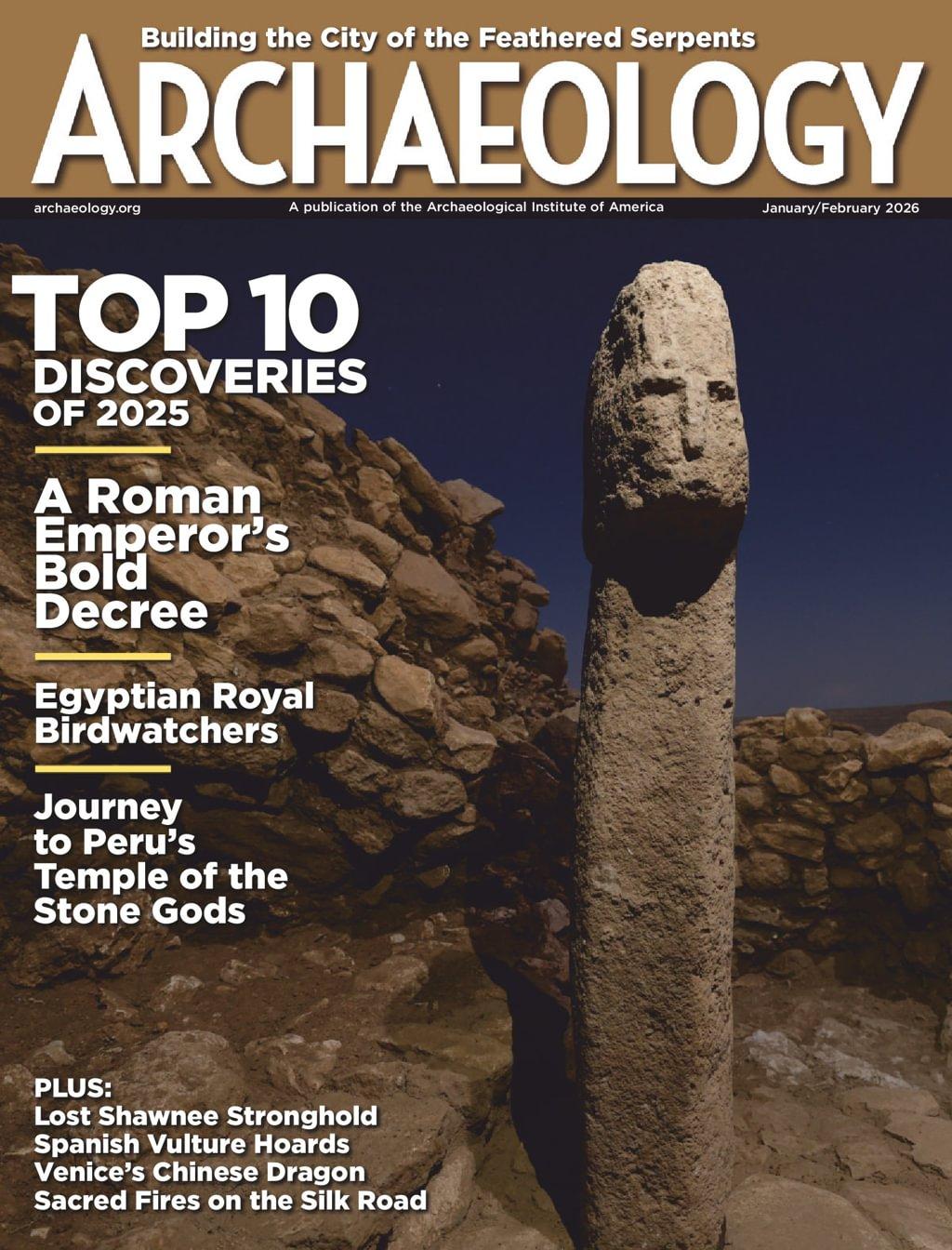 Archaeology Magazine January 1st, 2026 Issue Cover