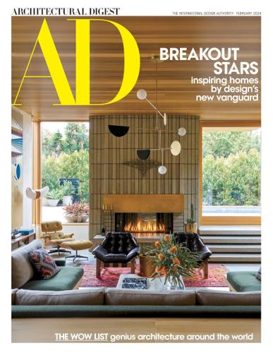 Architectural Digest Magazine February 1st, 2024 Issue Cover