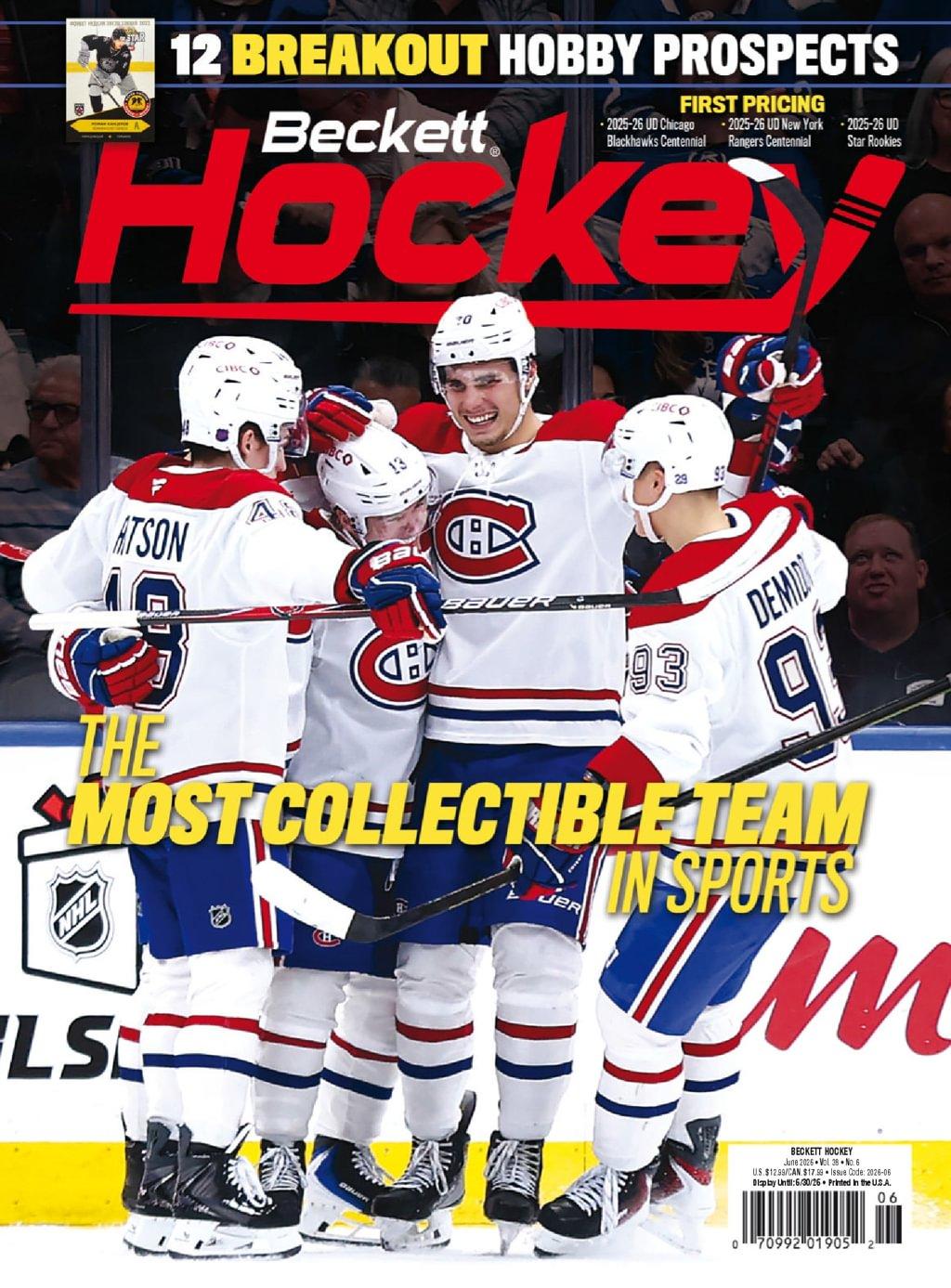Beckett Hockey Magazine June 1st, 2026 Issue Cover