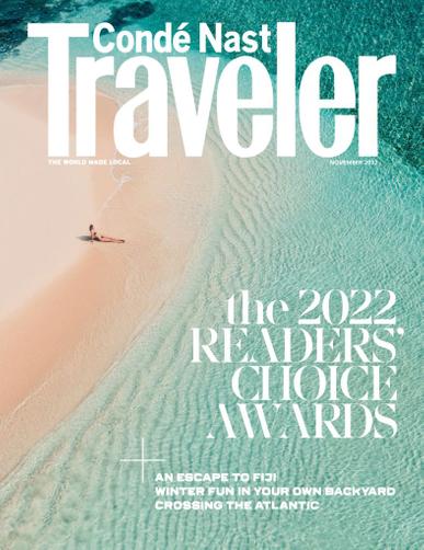 Conde Nast Traveler Magazine November 1st, 2022 Issue Cover