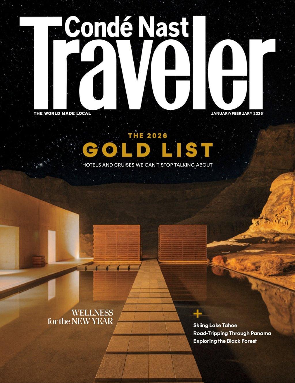 Conde Nast Traveler Magazine Subscription                    January 1st, 2026 Issue