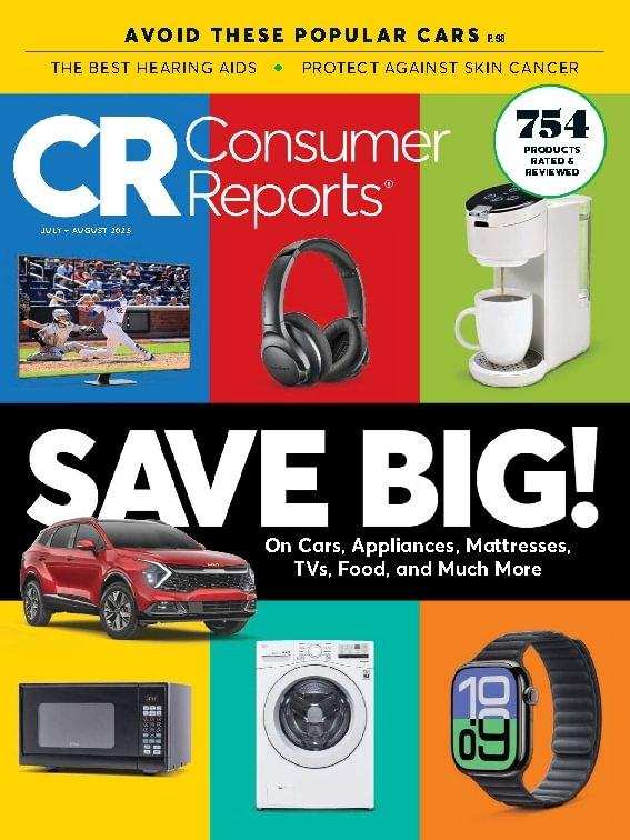 Consumer Reports Magazine July 1st, 2025 Issue Cover