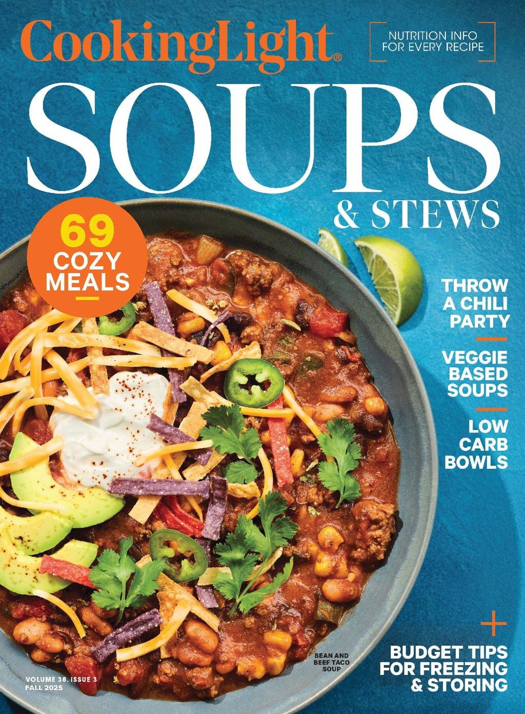 Cooking Light Magazine September 19th, 2025 Issue Cover