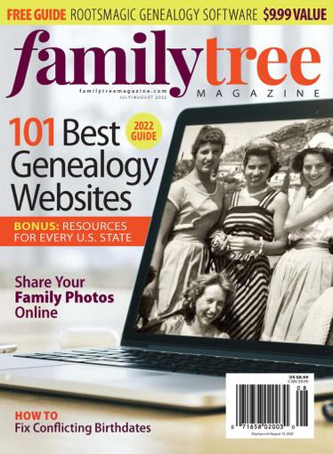 Family Tree Magazine July 1st, 2022 Issue Cover