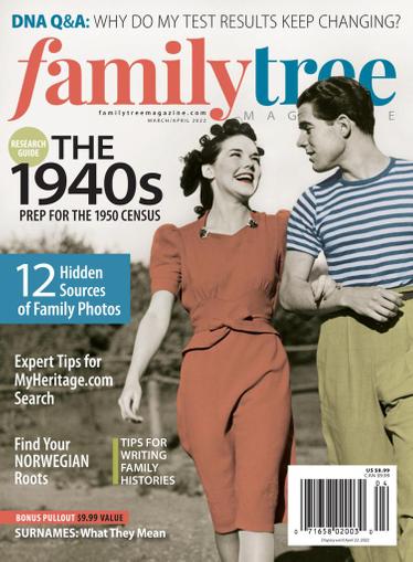 Family Tree Magazine March 1st, 2022 Issue Cover