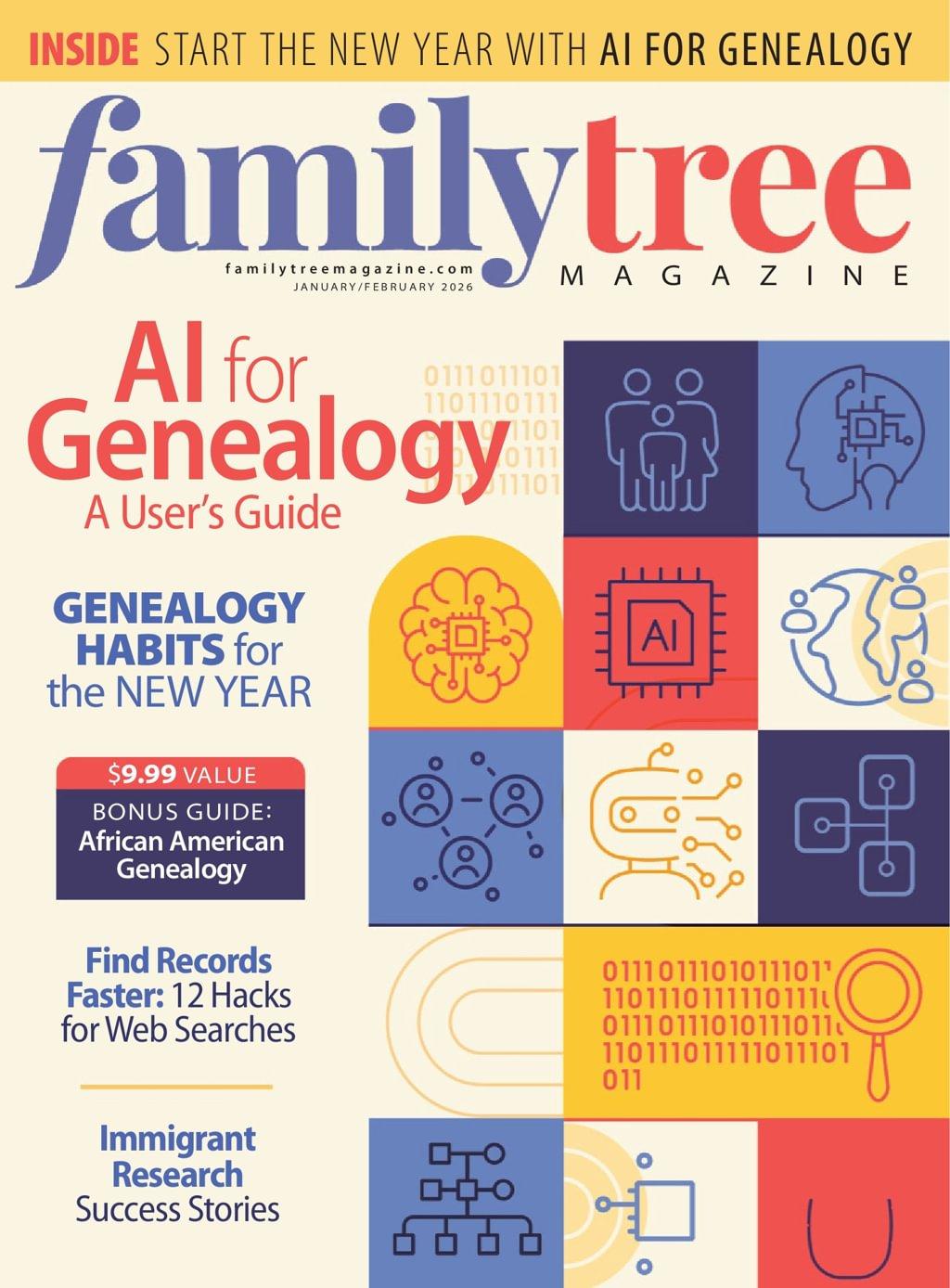 Family Tree Magazine January 1st, 2026 Issue Cover