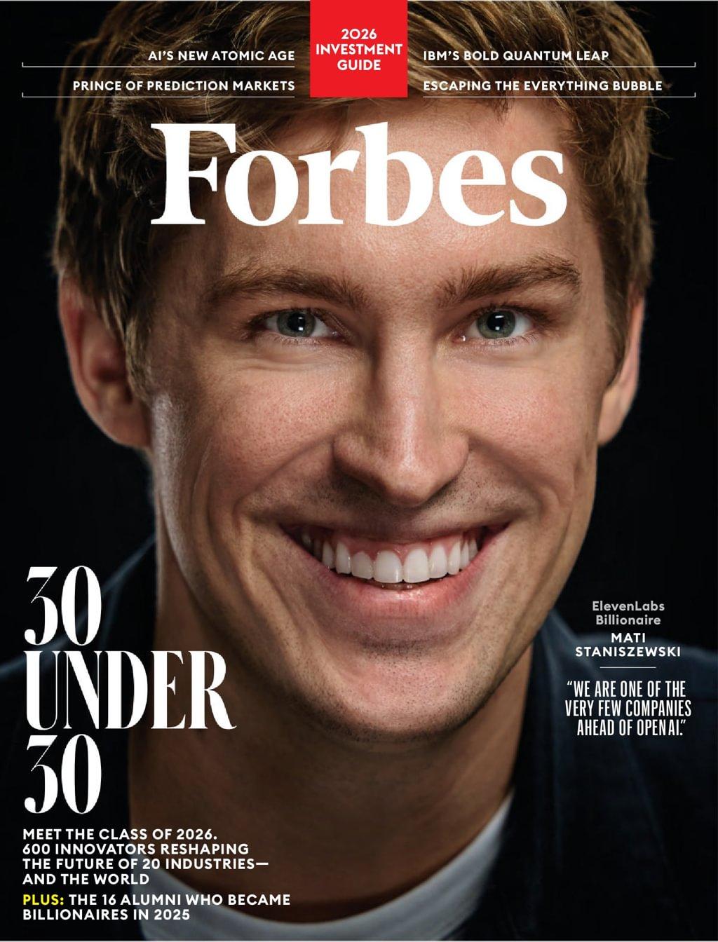 Forbes Magazine December 1st, 2025 Issue Cover