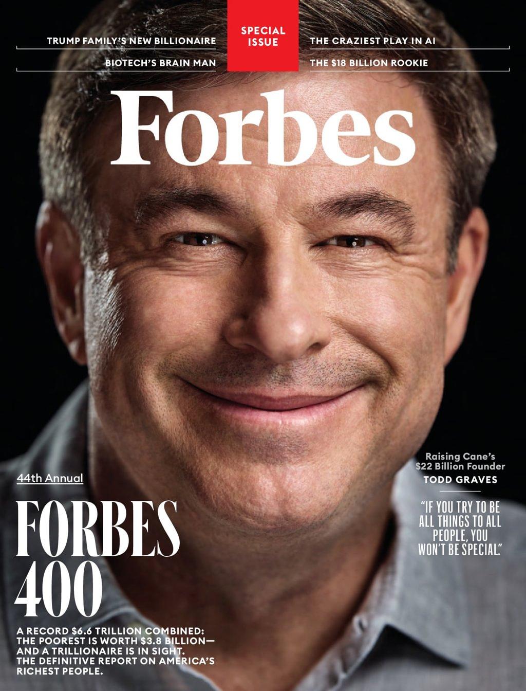 Forbes Magazine October 1st, 2025 Issue Cover