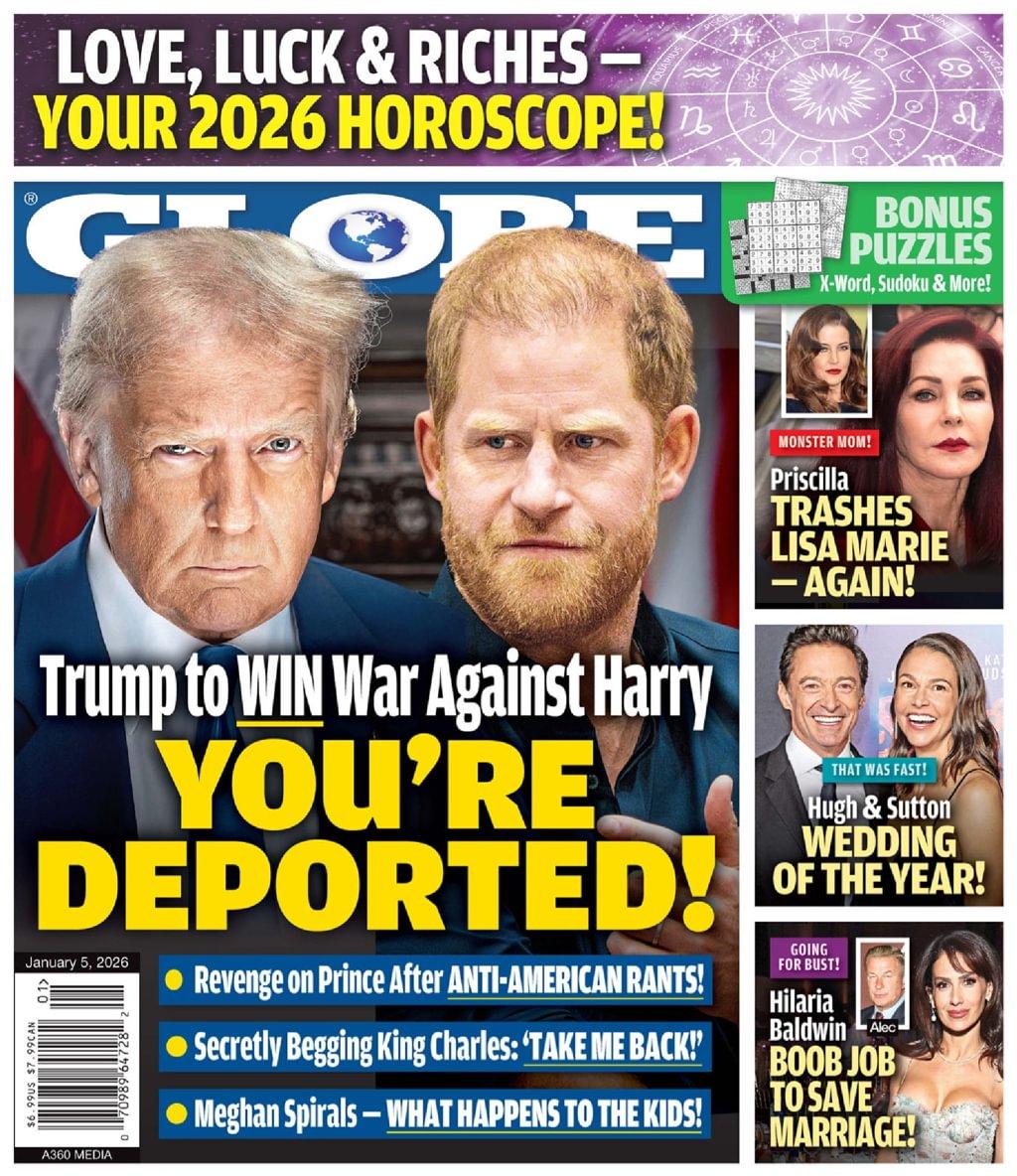 Globe Magazine Subscription                    January 5th, 2026 Issue