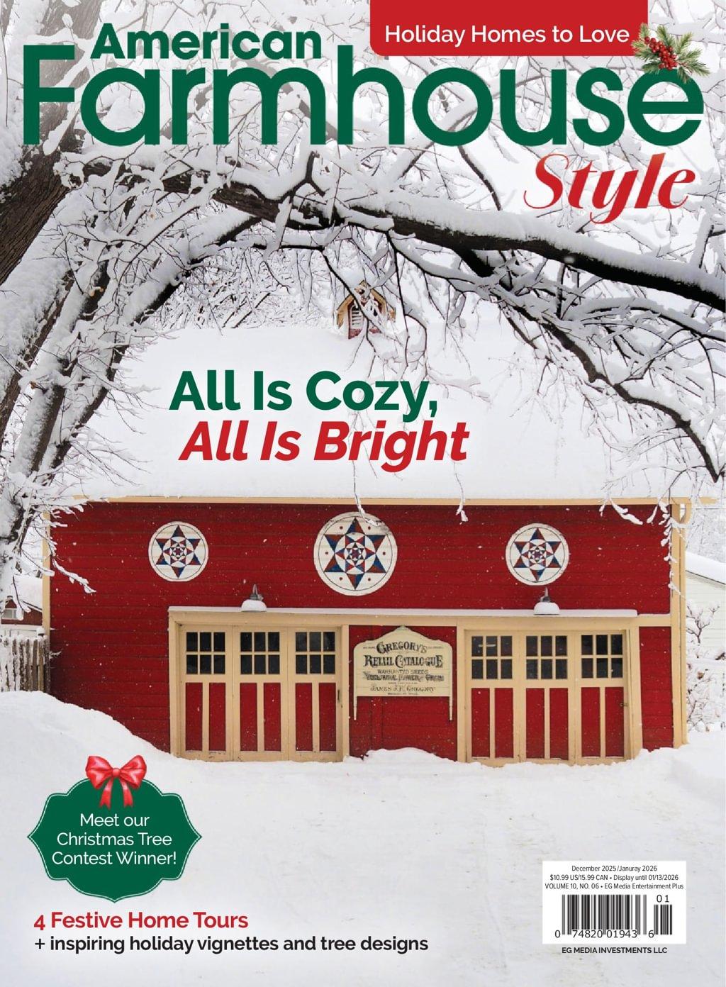 American Farmhouse Style Digital And Print Bundle December 1st, 2025 Issue Cover
