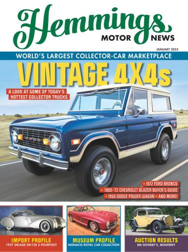 Hemmings Motor News Magazine January 1st, 2023 Issue Cover