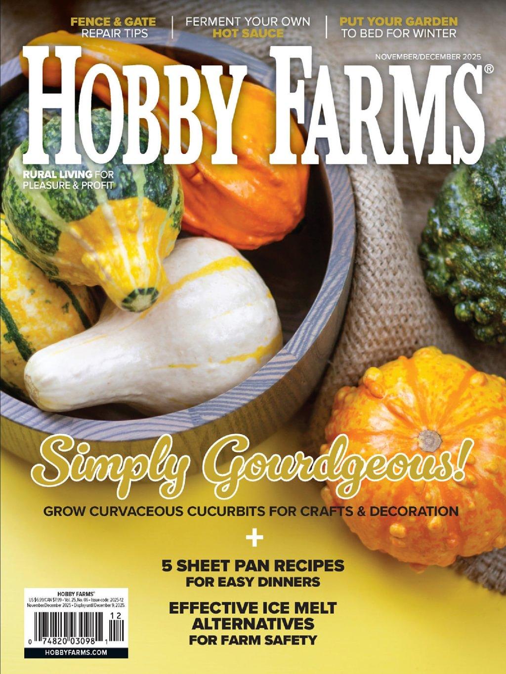 Hobby Farms Magazine November 1st, 2025 Issue Cover