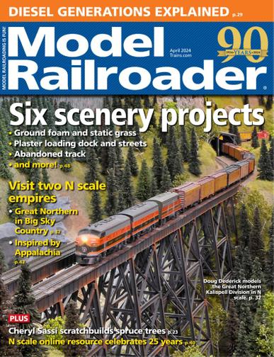 Model Railroader Magazine April 1st, 2024 Issue Cover