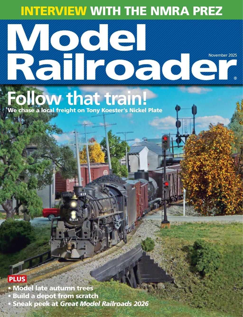 Model Railroader Magazine November 1st, 2025 Issue Cover