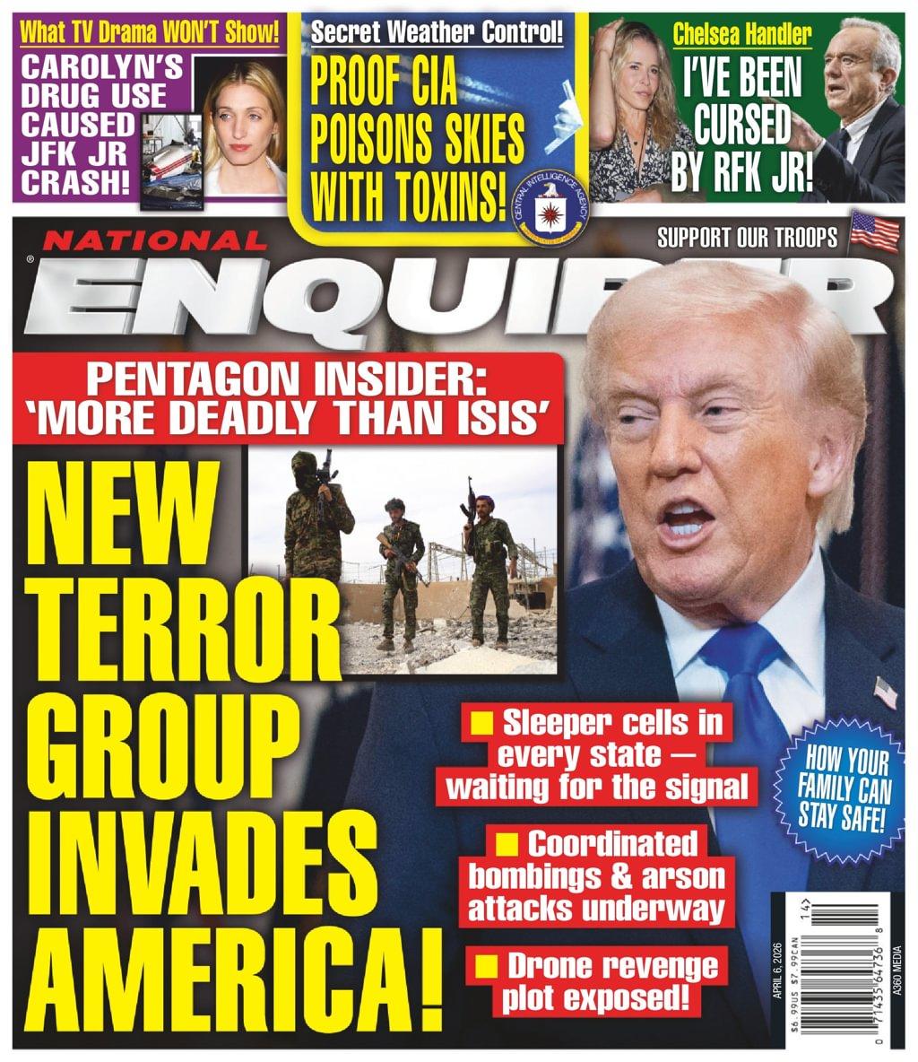 National Enquirer Magazine April 6th, 2026 Issue Cover