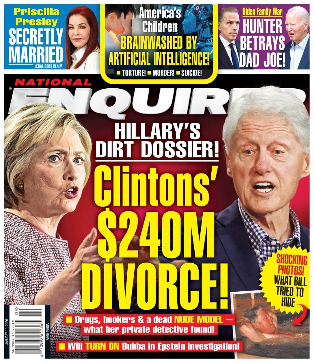 National Enquirer Magazine January 19th, 2026 Issue Cover