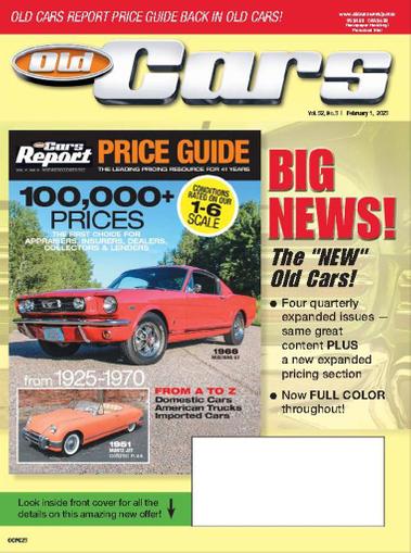 Old Cars Weekly Magazine February 1st, 2023 Issue Cover
