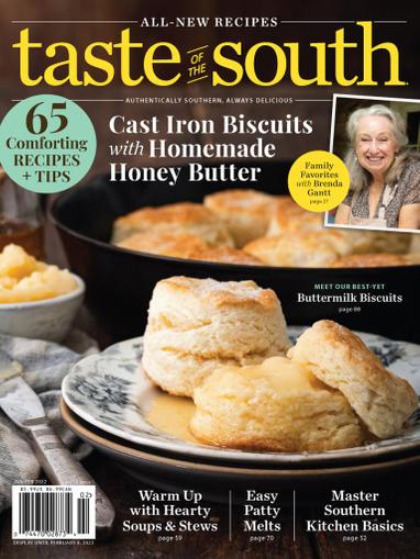 Taste Of The South Magazine January 1st, 2022 Issue Cover