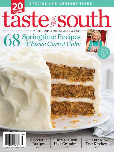 Taste Of The South Magazine March 1st, 2023 Issue Cover