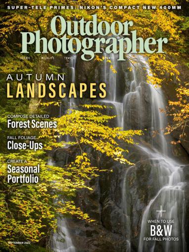 Outdoor Photographer Magazine September 1st, 2022 Issue Cover