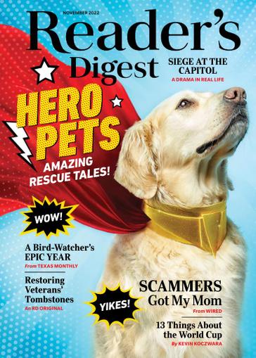 Reader's Digest Magazine November 1st, 2022 Issue Cover