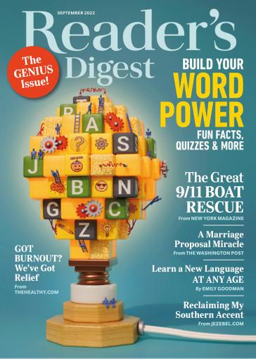 Reader's Digest Magazine September 1st, 2022 Issue Cover