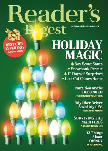 Reader's Digest Magazine December 1st, 2023 Issue Cover
