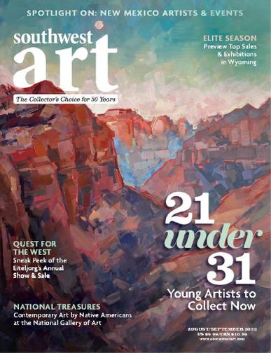 Southwest Art Magazine August 1st, 2023 Issue Cover