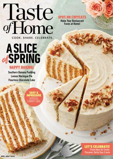 Taste of Home Magazine April 1st, 2022 Issue Cover