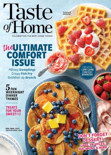 Taste of Home Magazine February 1st, 2023 Issue Cover