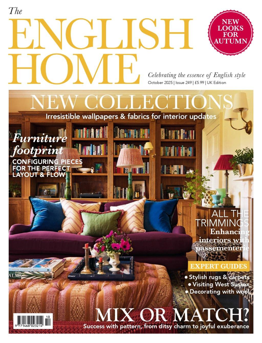 The English Home Magazine Subscription                    October 1st, 2025 Issue