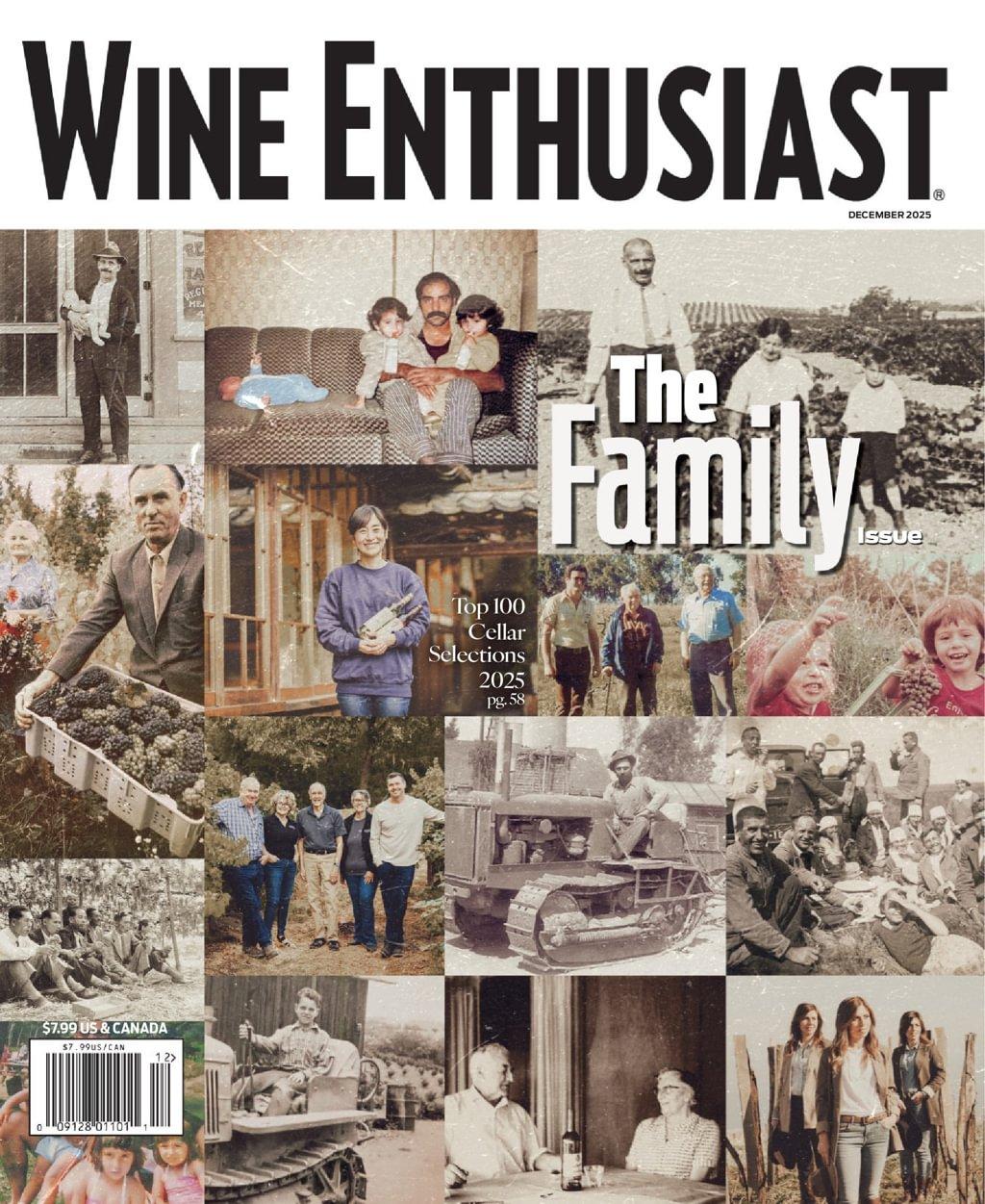 Wine Enthusiast Magazine December 1st, 2025 Issue Cover