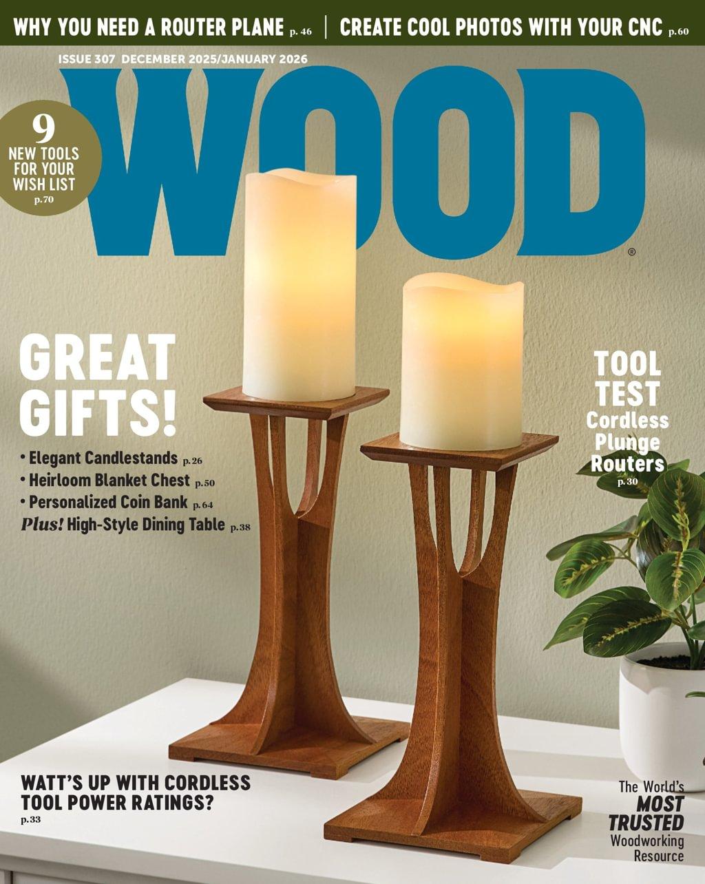 Wood Magazine December 1st, 2025 Issue Cover