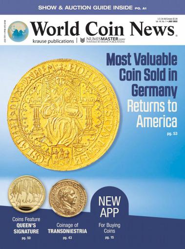 World Coin News Magazine July 1st, 2022 Issue Cover