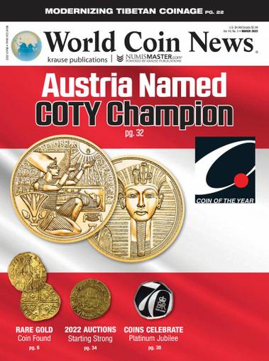 World Coin News Magazine March 1st, 2022 Issue Cover