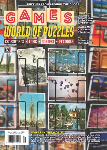 Games World of Puzzles Magazine April 1st, 2023 Issue Cover