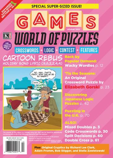Games World of Puzzles Magazine January 1st, 2023 Issue Cover