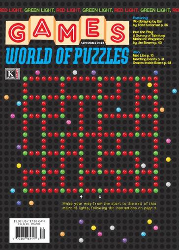 Games World of Puzzles Magazine September 1st, 2023 Issue Cover
