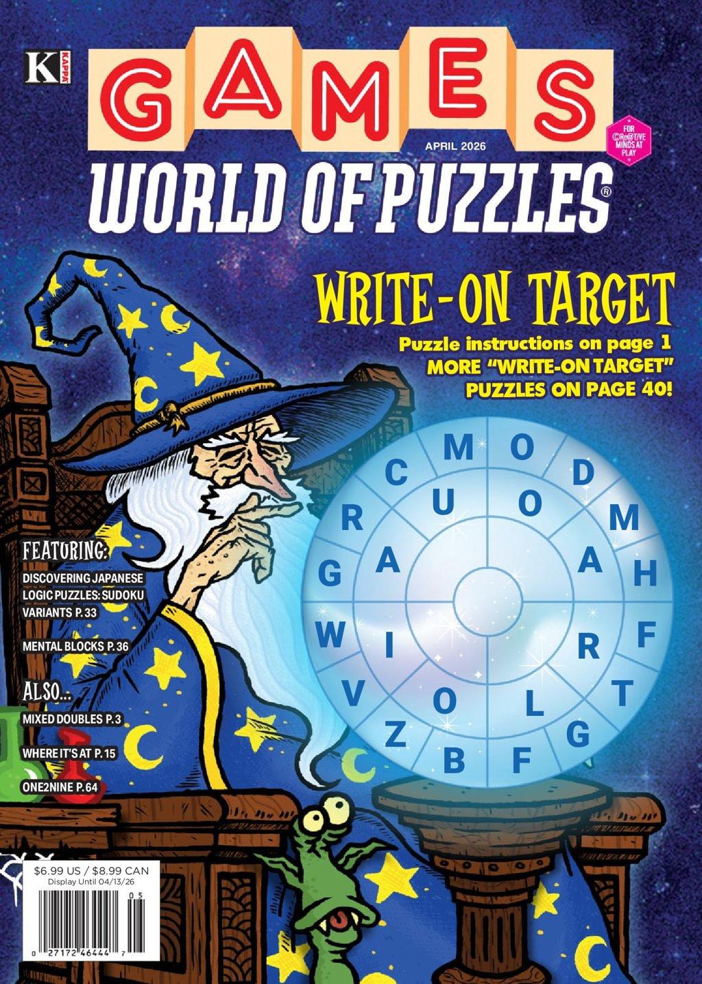 Games World of Puzzles Magazine February 12th, 2026 Issue Cover