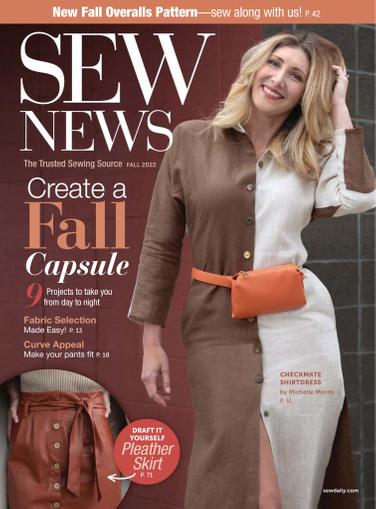 Sew News Magazine September 1st, 2022 Issue Cover