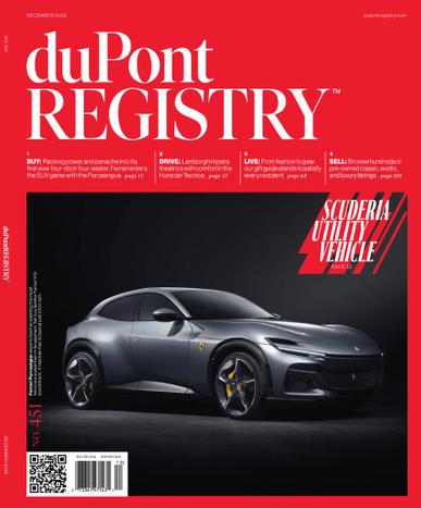 Dupont Registry Magazine December 1st, 2022 Issue Cover