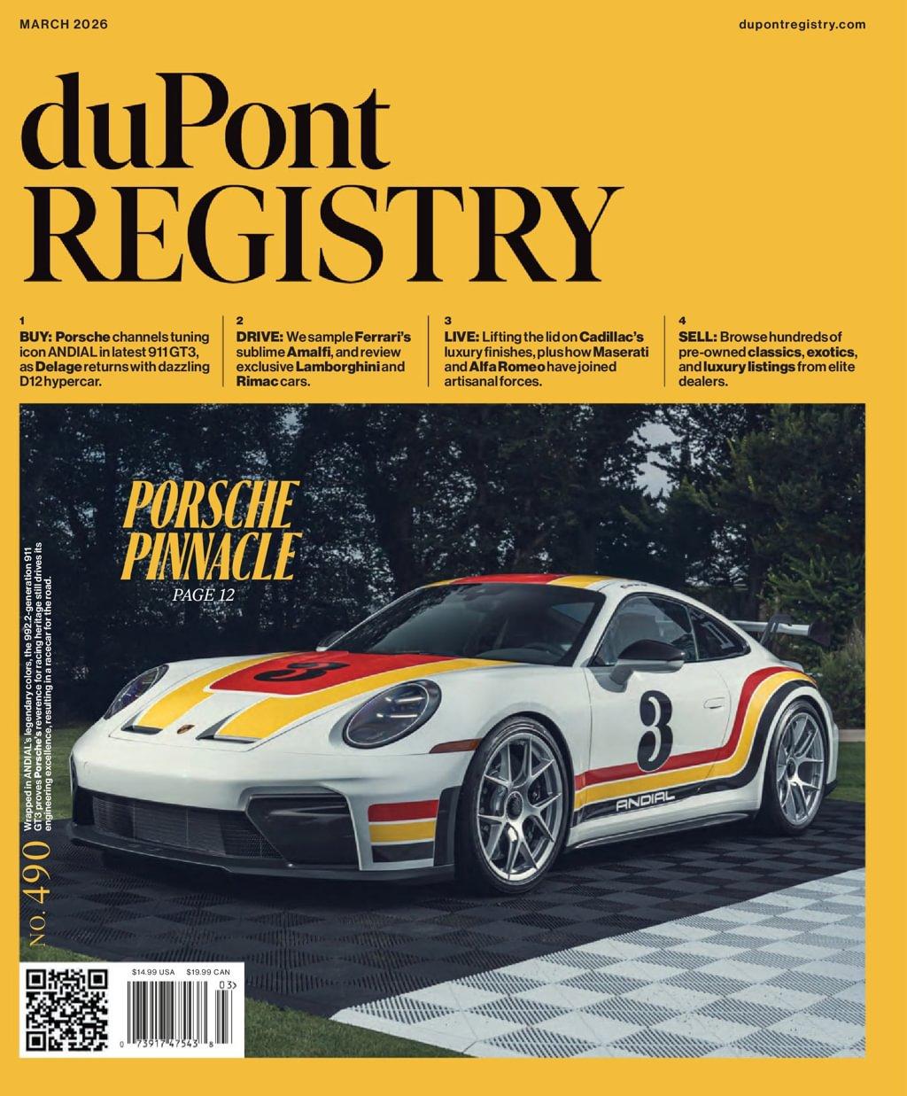 Dupont Registry Fine Automobiles Magazine March 1st, 2026 Issue Cover