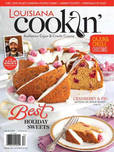 Louisiana Cookin Magazine November 1st, 2022 Issue Cover