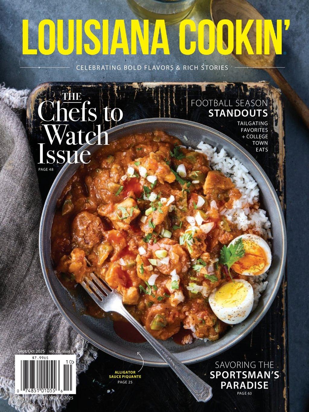 Louisiana Cookin Magazine Subscription                    September 1st, 2025 Issue