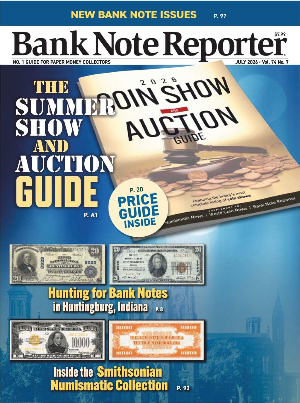 Banknote Reporter Magazine July 1st, 2026 Issue Cover